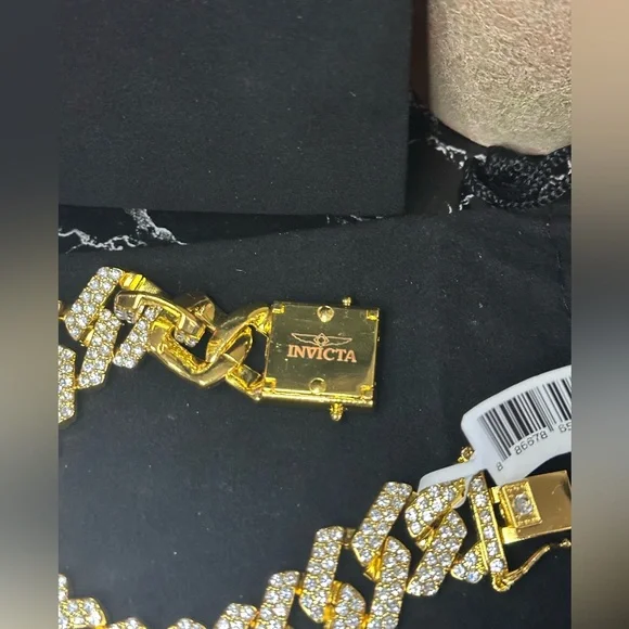 Invicta Gold and Silver Chain Bracelet - Picture 3 of 5